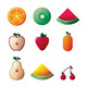 Fruit Illustration Icon Set 